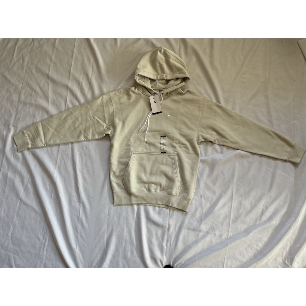 NEW Nike Sportswear Solo Swoosh Fleece Pullover Hoodie DX1355-072 Men Small Tall - Picture 2 of 10